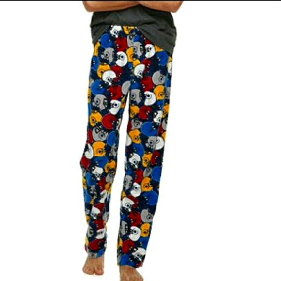 New w/Tags Men's Fleece Lounge Pajama Pants With Football Helmets - XL - Picture 1 of 1